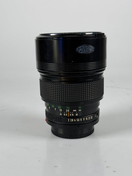 Canon 135mm f2 FD New NFD camera lens