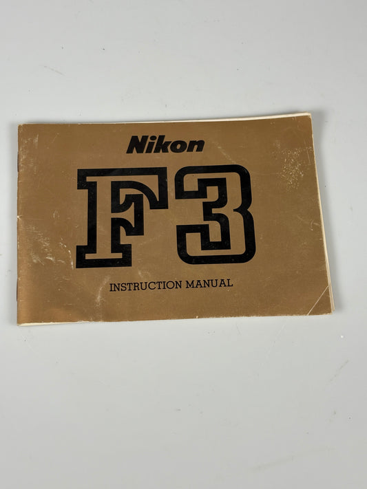 Nikon F3 35mm Film SLR Camera User's Manual Instruction Book