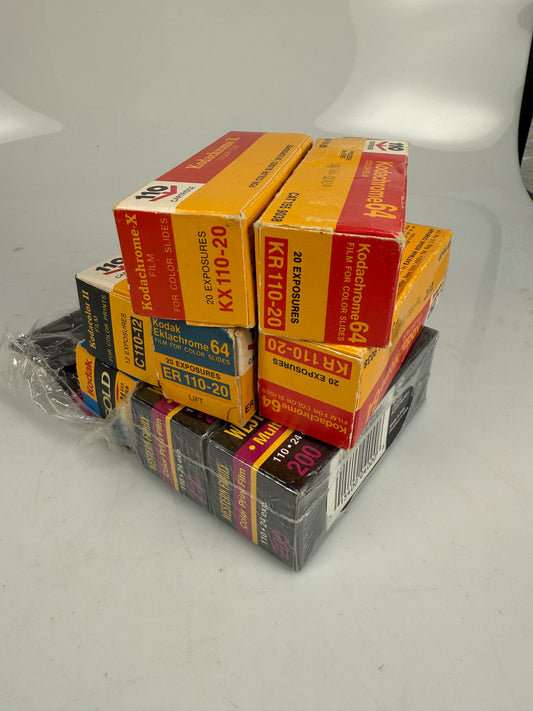 110 film lot 8 rolls Kodak Kodachrome, Ektachrome, color, etc