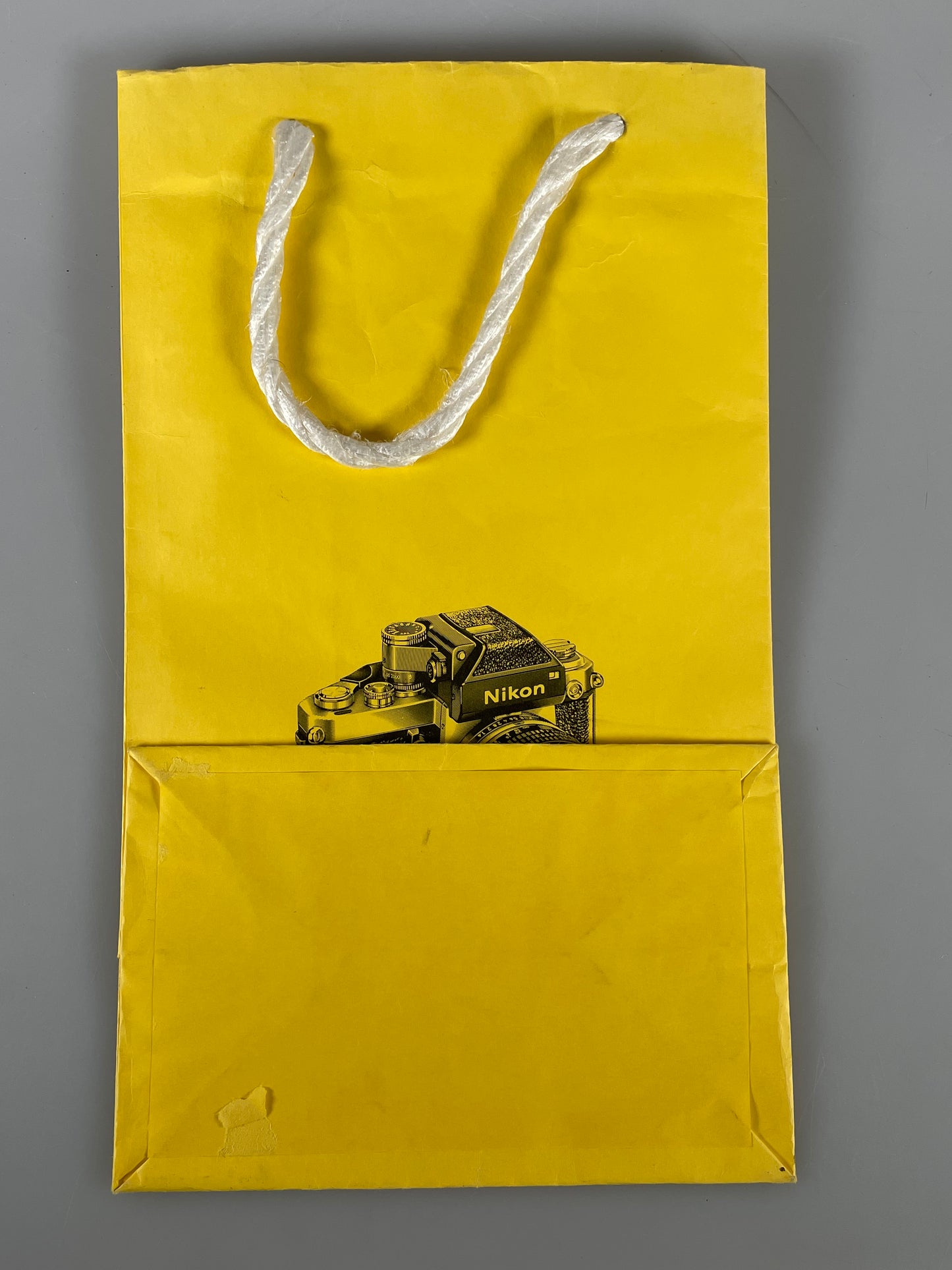Nikon F2 camera body paper bag Vintage RARE yellow Dealer promo