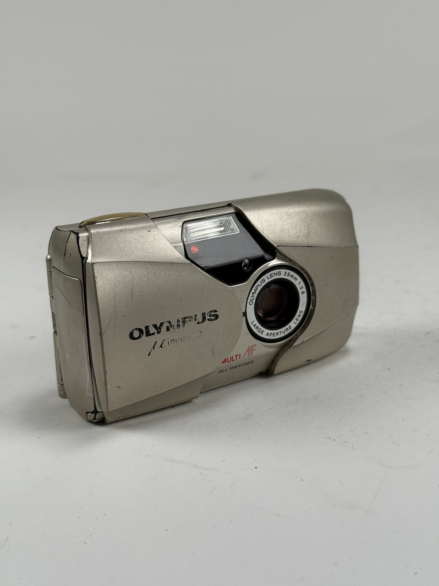 Olympus Stylus Epic DLX MJU II 35mm point and shoot p&s film camera 35mm f2.8 chrome/silver