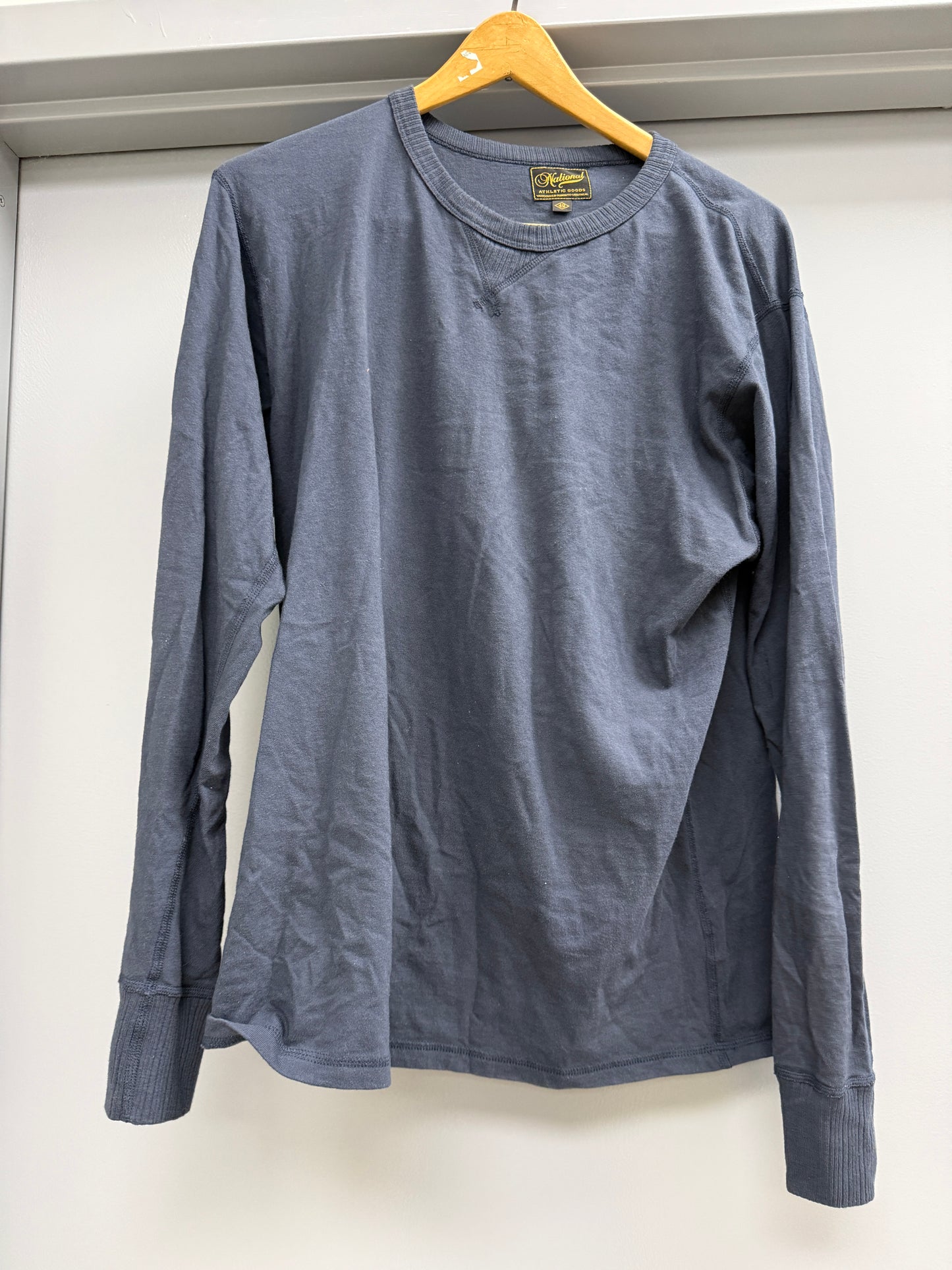 national athletic goods Long sleeve shirt tee sz 42 Navy blue