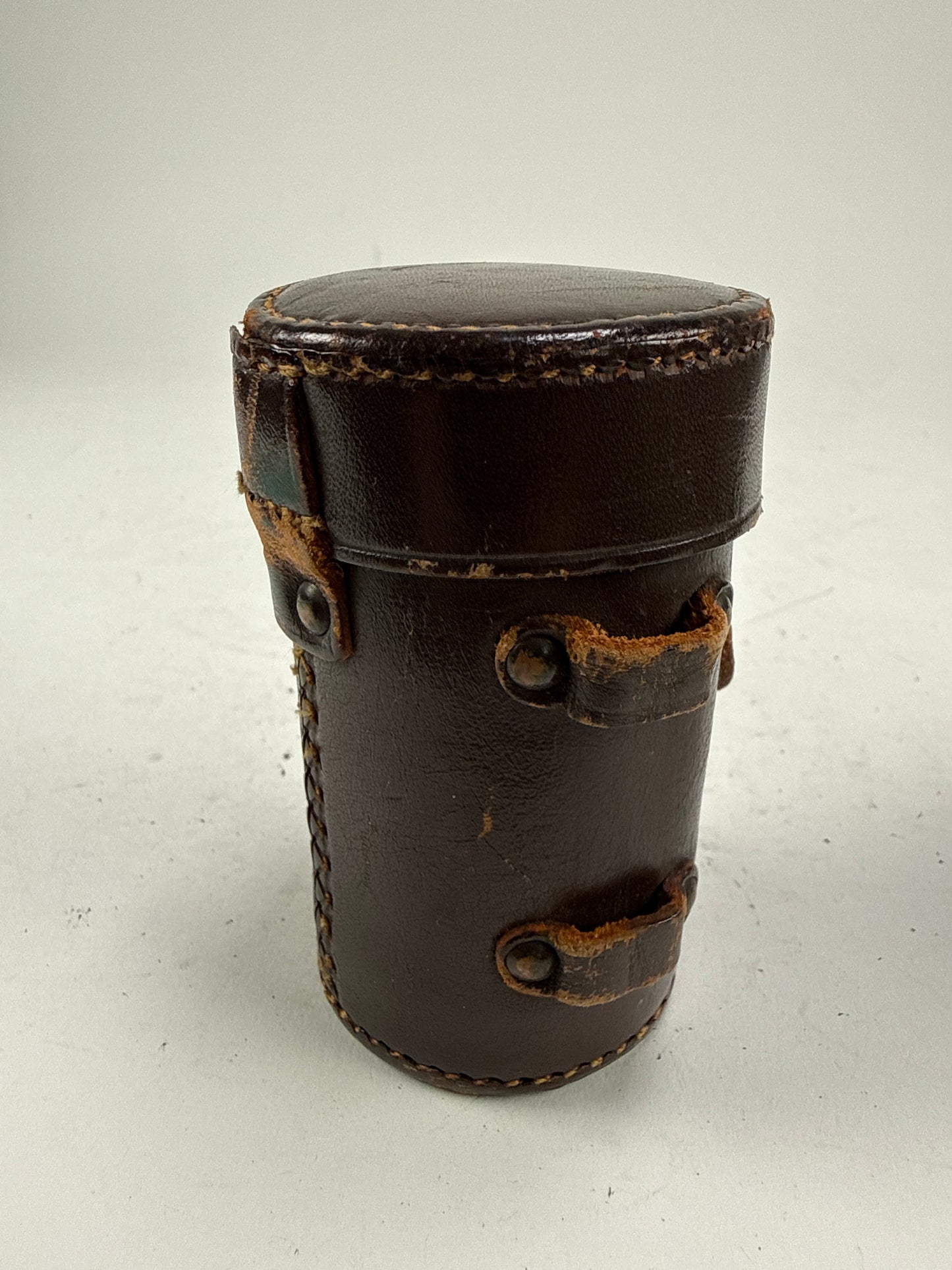 Leica E. Leitz NY Brown Leather Lens Case for 90mm 9cm