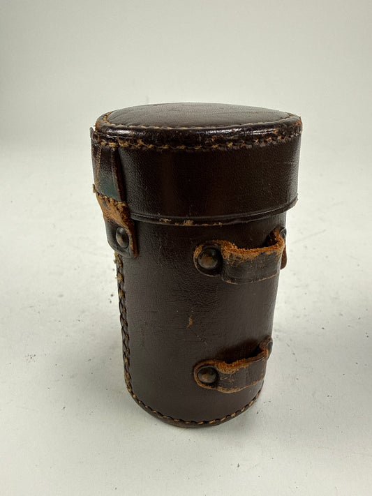 Leica E. Leitz NY Brown Leather Lens Case for 90mm 9cm