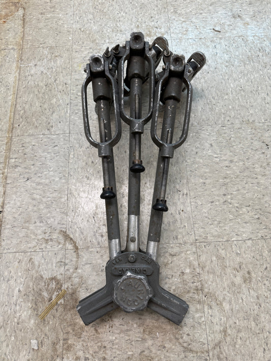 Auricon wooden tripod vintage wheels