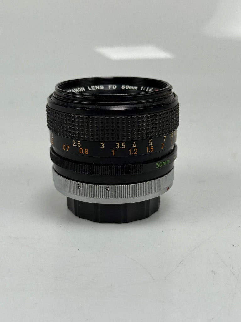 Canon B&H Bell Howell FD 50mm f1.4 S.S.C. MF prime Lens SSC RARE