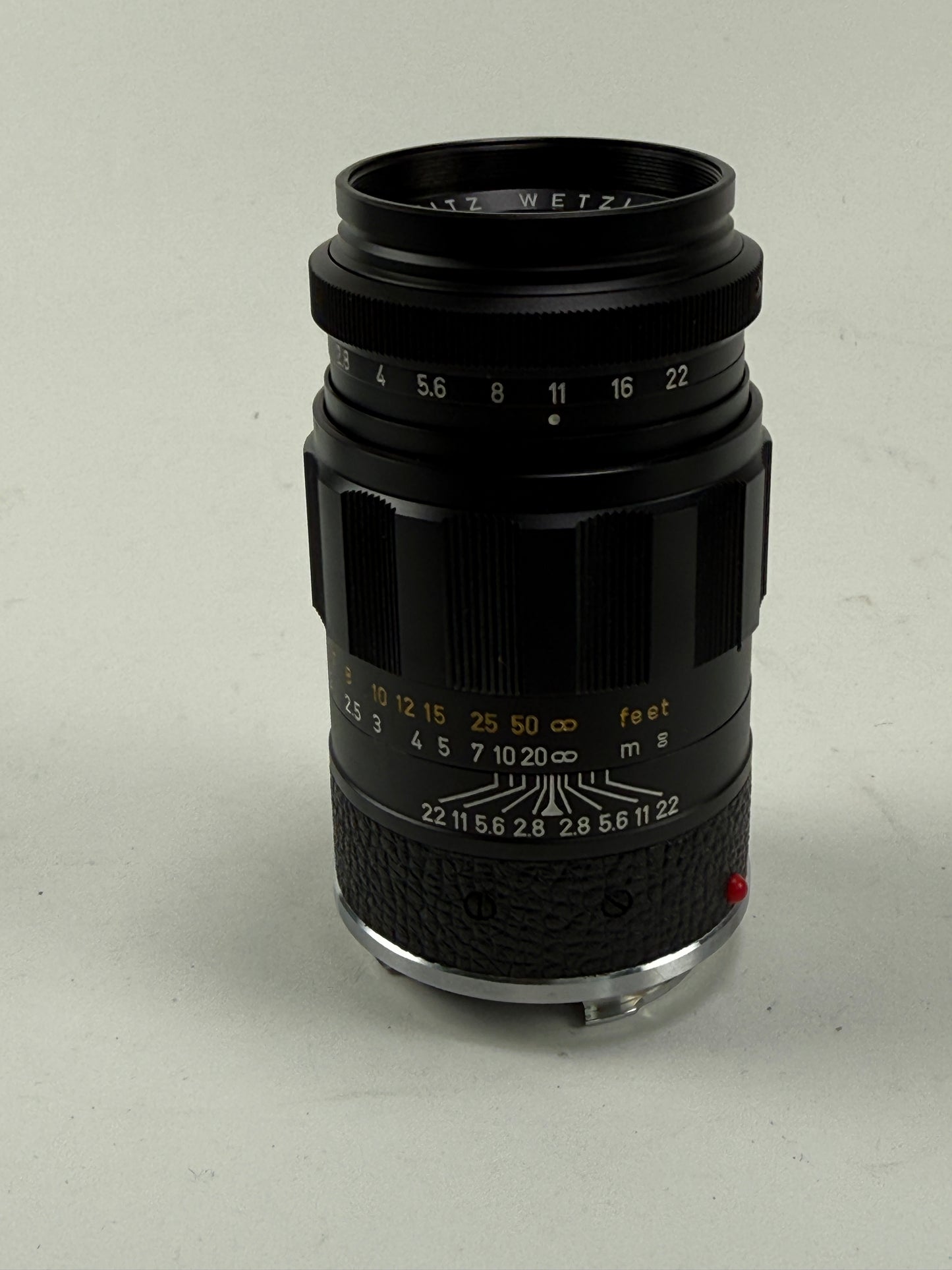 Leica 90mm f2.8 Elmarit Black M mount lens