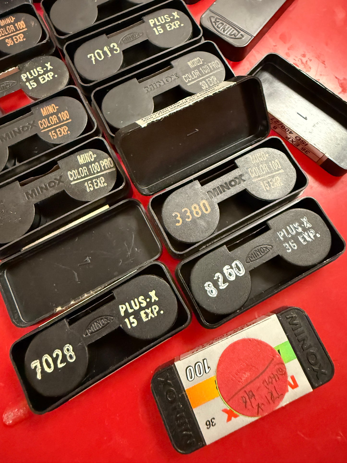 Minox film lot Minocolor, Plus-X, 10 rolls