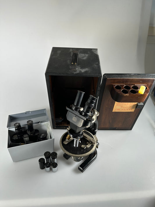 Spencer Lens Co Buffalo NY Petrographic Microscope Rare Vintage Antique lot