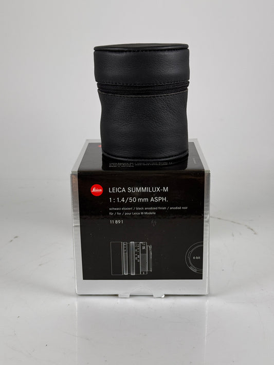 LEICA 50MM SUMMILUX-M F1.4 ASPH 6BIT BLACK LENS 11891