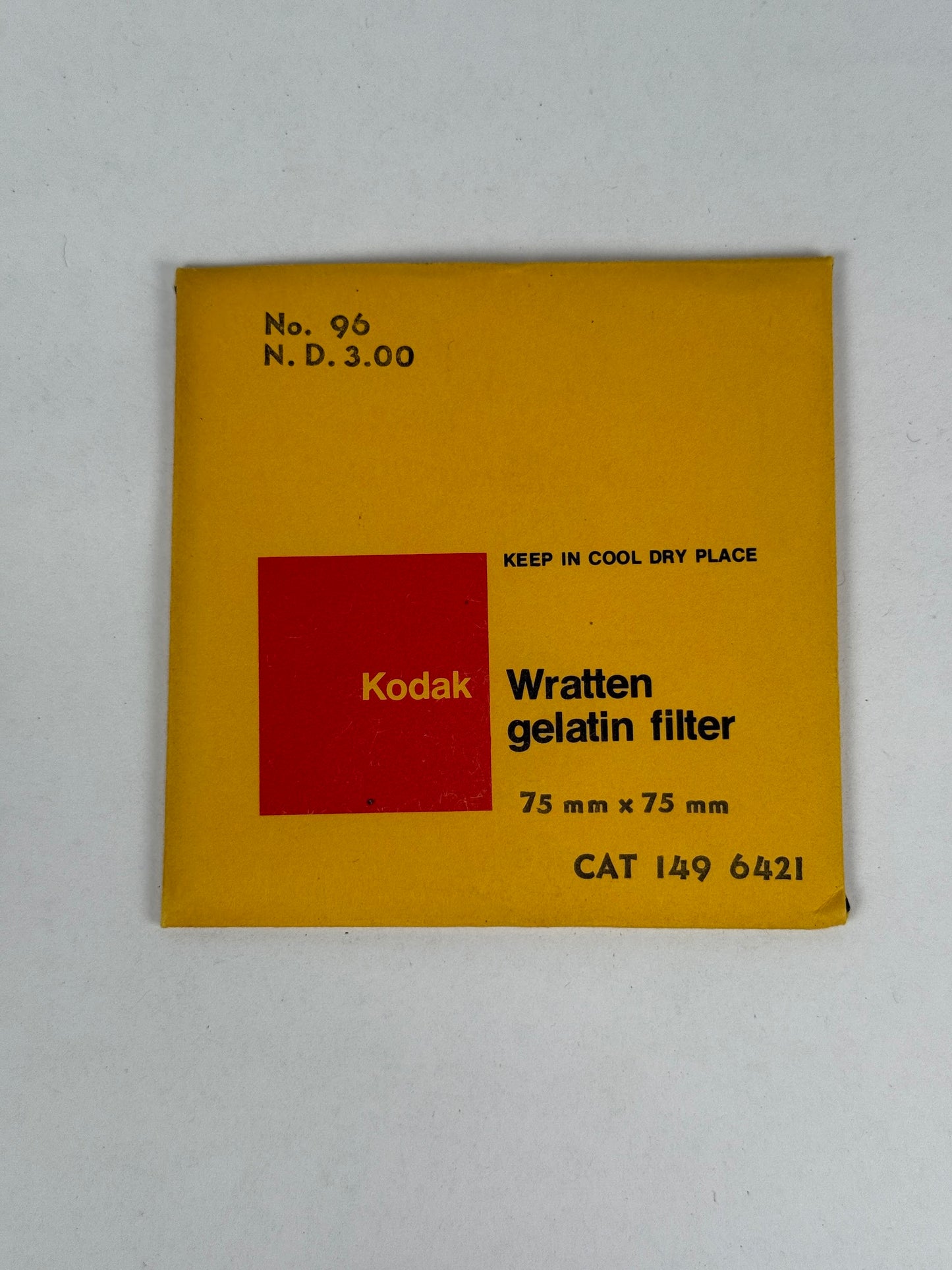 Kodak Wratten Gelatin FIlter No. 96 ND 3.0 75x75cm SEALED