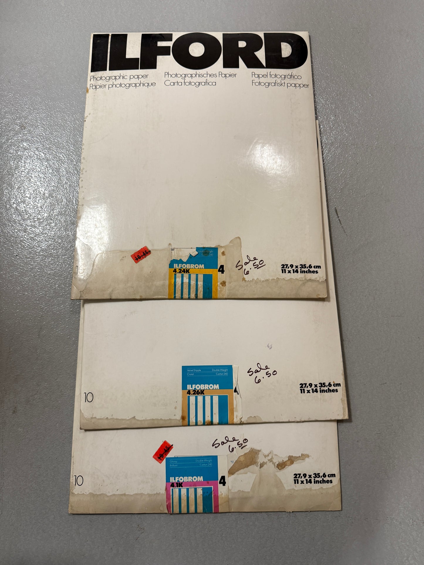 Ilford Ilfobrom Galerie 4.1K 4.24K, 4.26K 11"x14" Photo Paper 30 sheets fibre