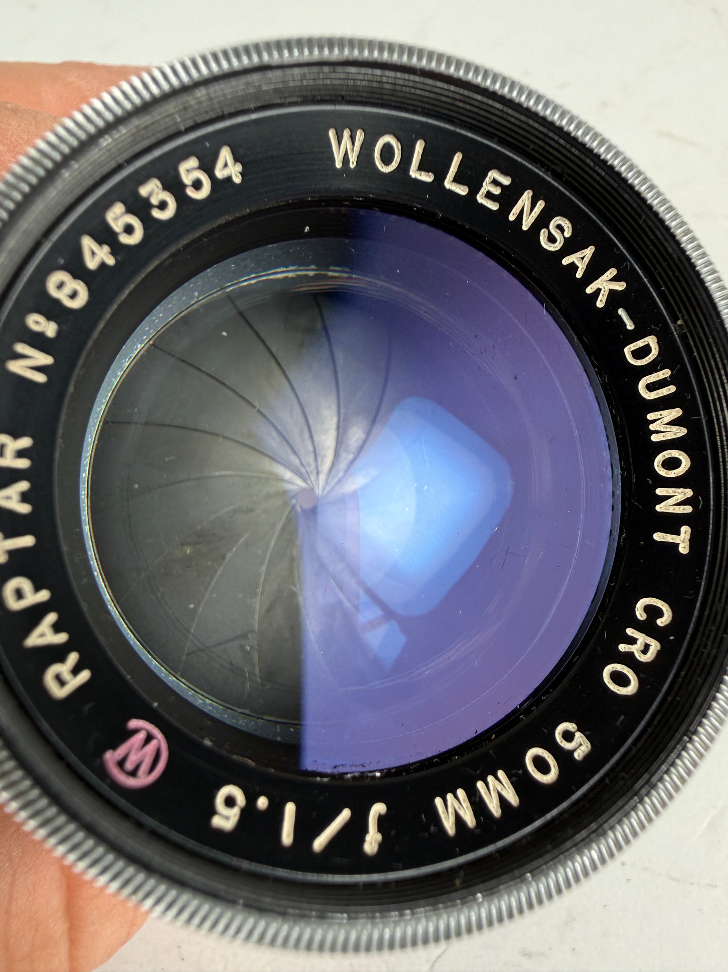 Wollensak Dumont Cro Raptar 50mm f1.5 Lens for Rare
