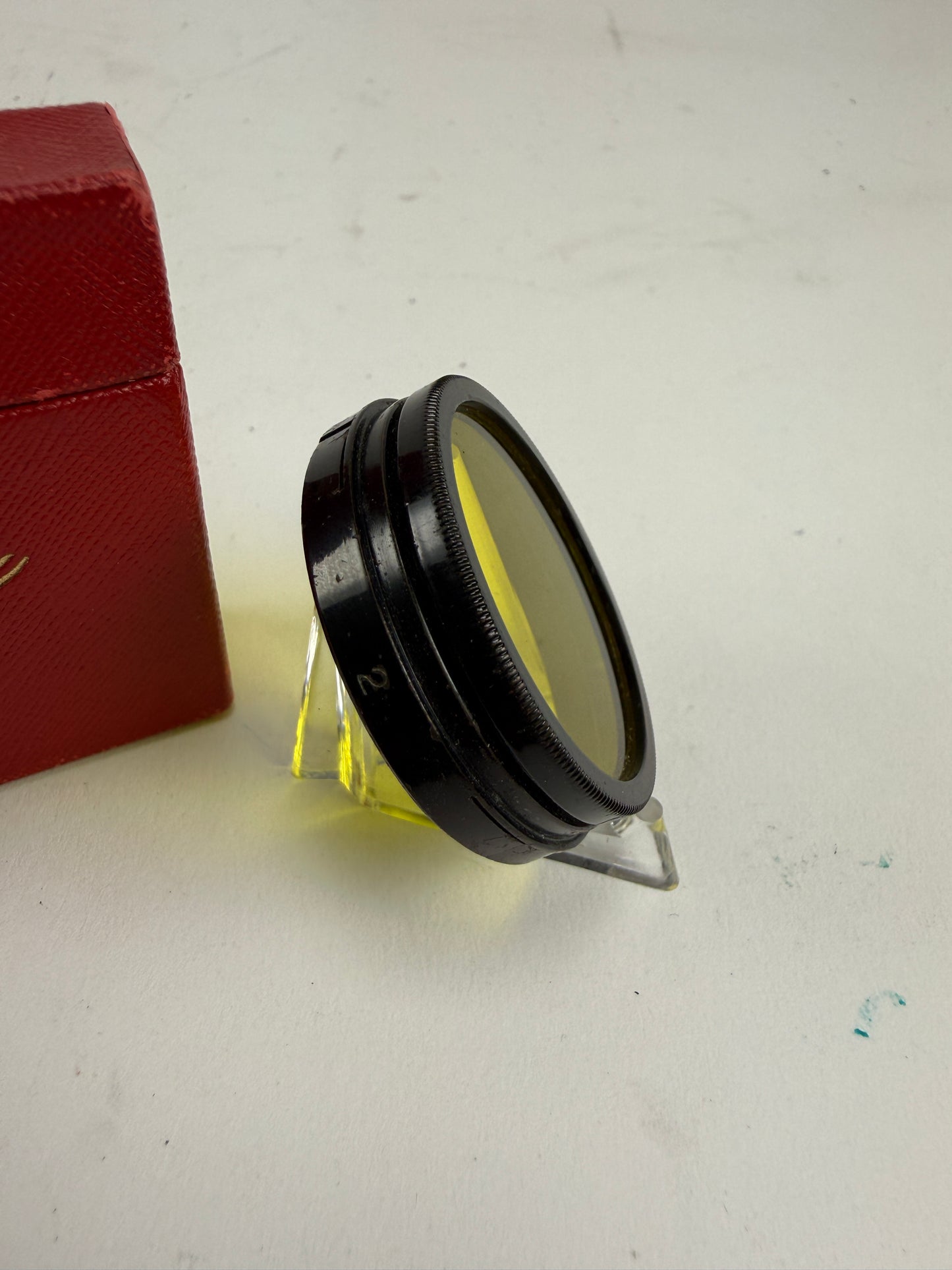 Leitz Leica Black A36 Yellow 2 Contrast Camera Lens Filter - Summitar push on 36mm