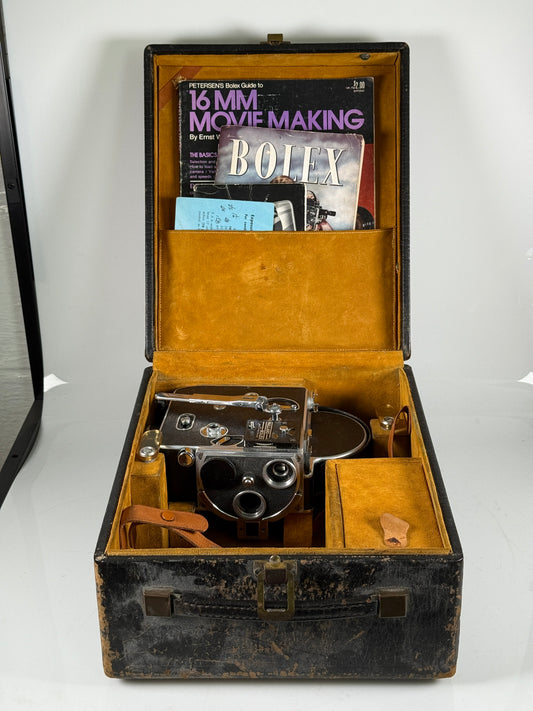 BOLEX Reflex Vintage H16 16mm MOVIE CAMERA with case