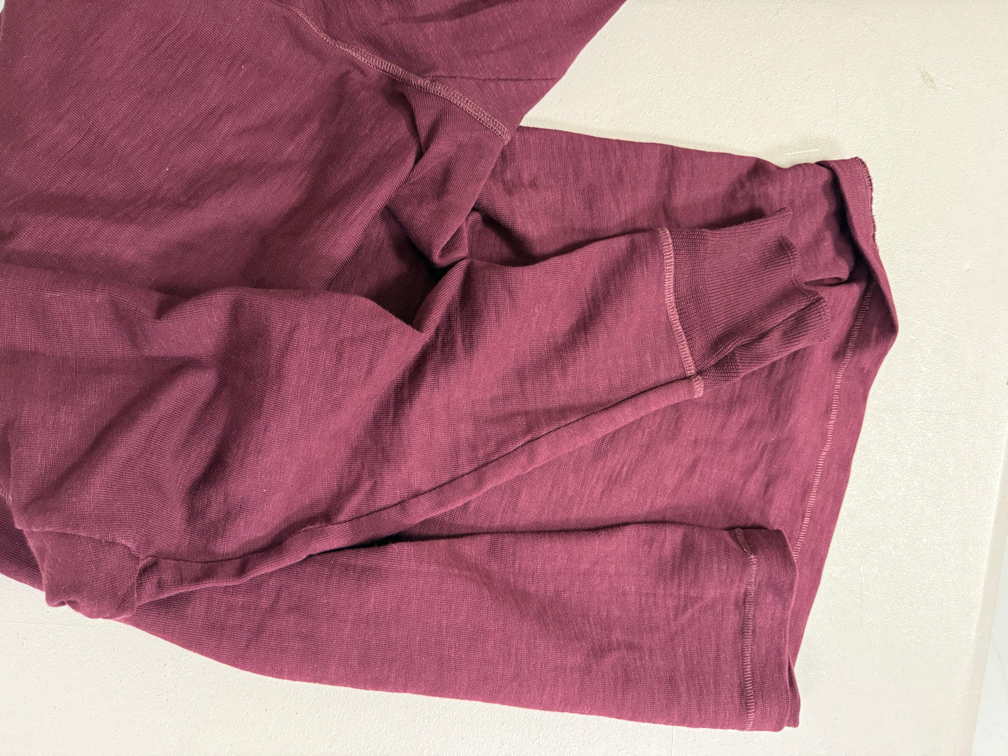 Merz B Schwanen Longsleeve Shirt Size 6 (L) Maroon Loopwheeled Heavy Weight Made in Germany