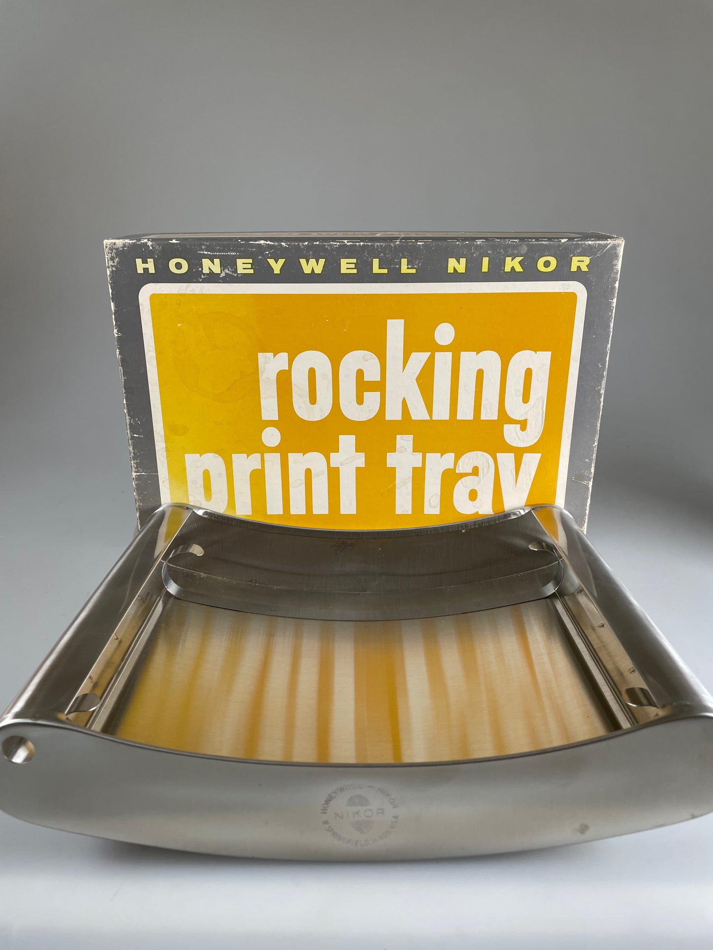 Honeywell Nikor 8x10 metal rocking print tray developing 3139