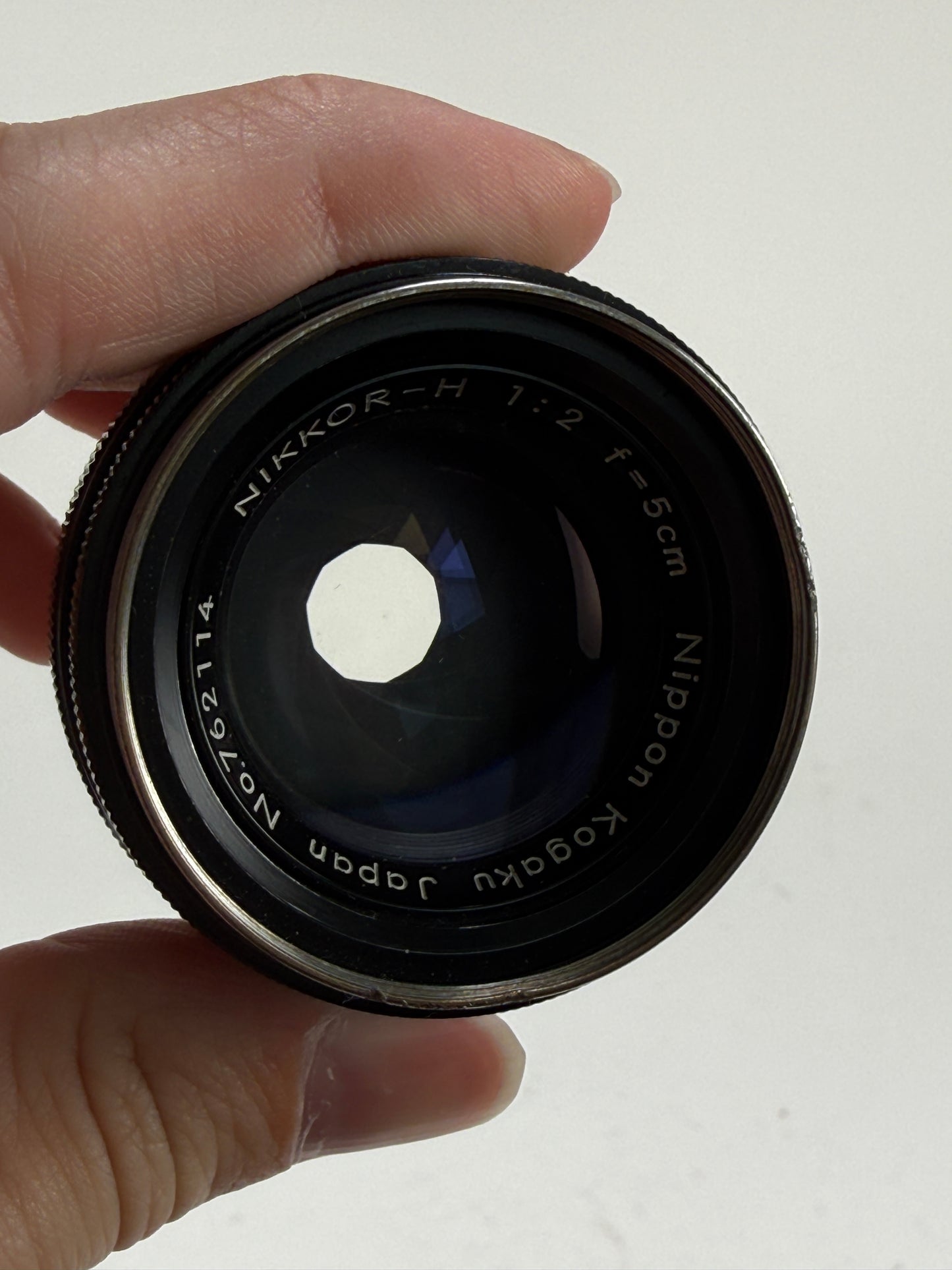 Nikon Nikkor H 5cm 50mm f2 S Mount Lens black