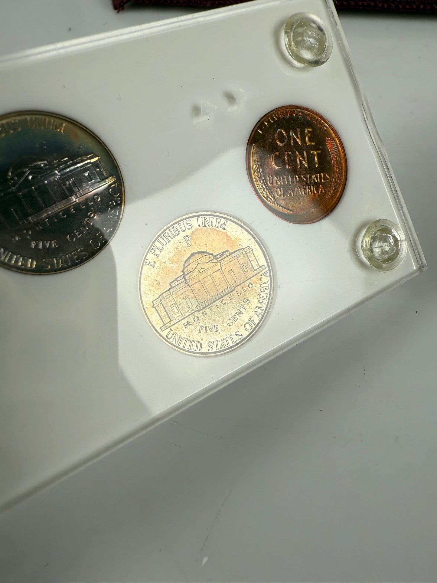 1942 US Mint Silver PROOF Set Gem Coins White Capital Holder Display Box