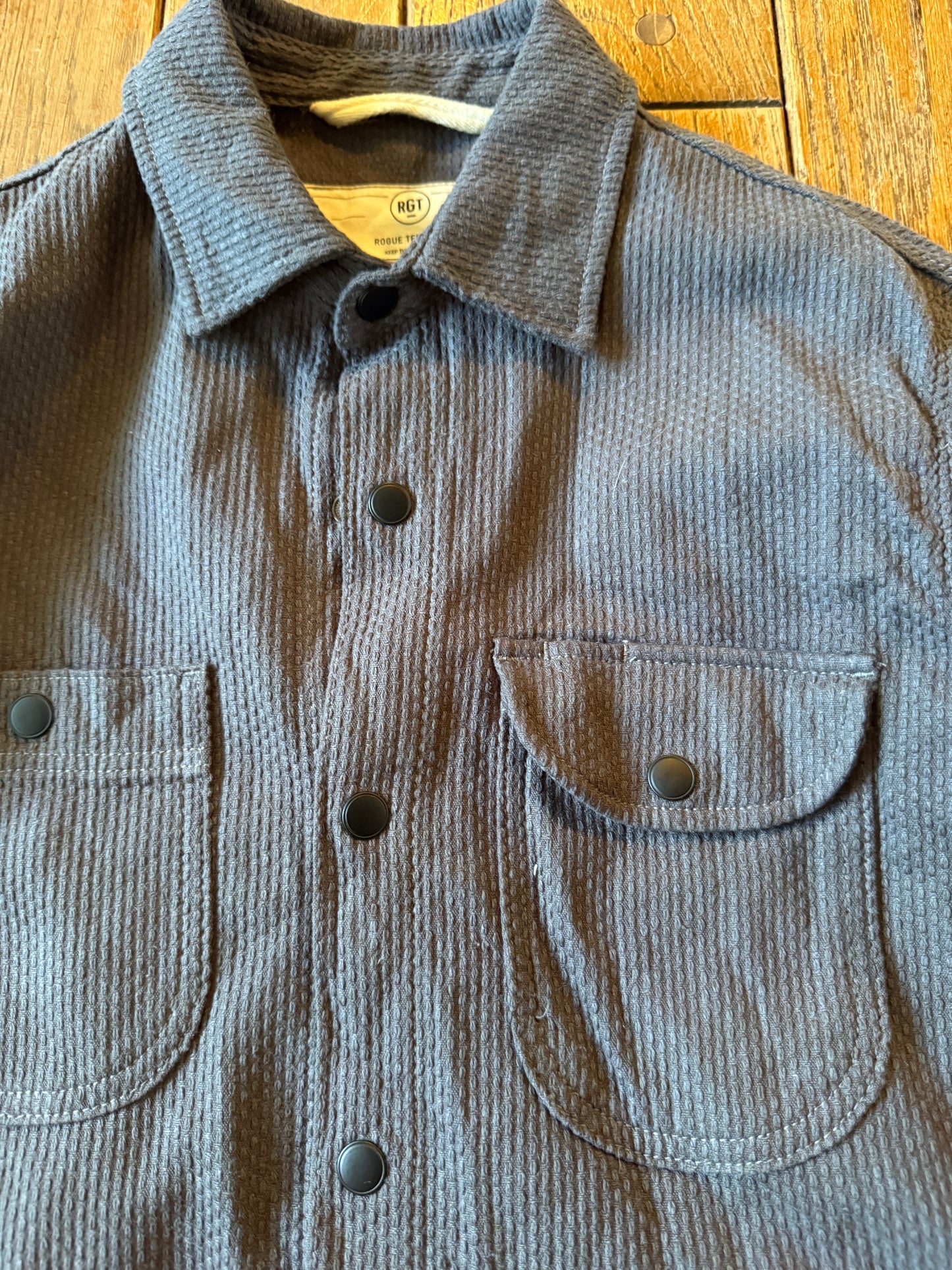 Rogue Territory RGT Service Shirt Jacket L Grey Sashiko Japanese Fabric