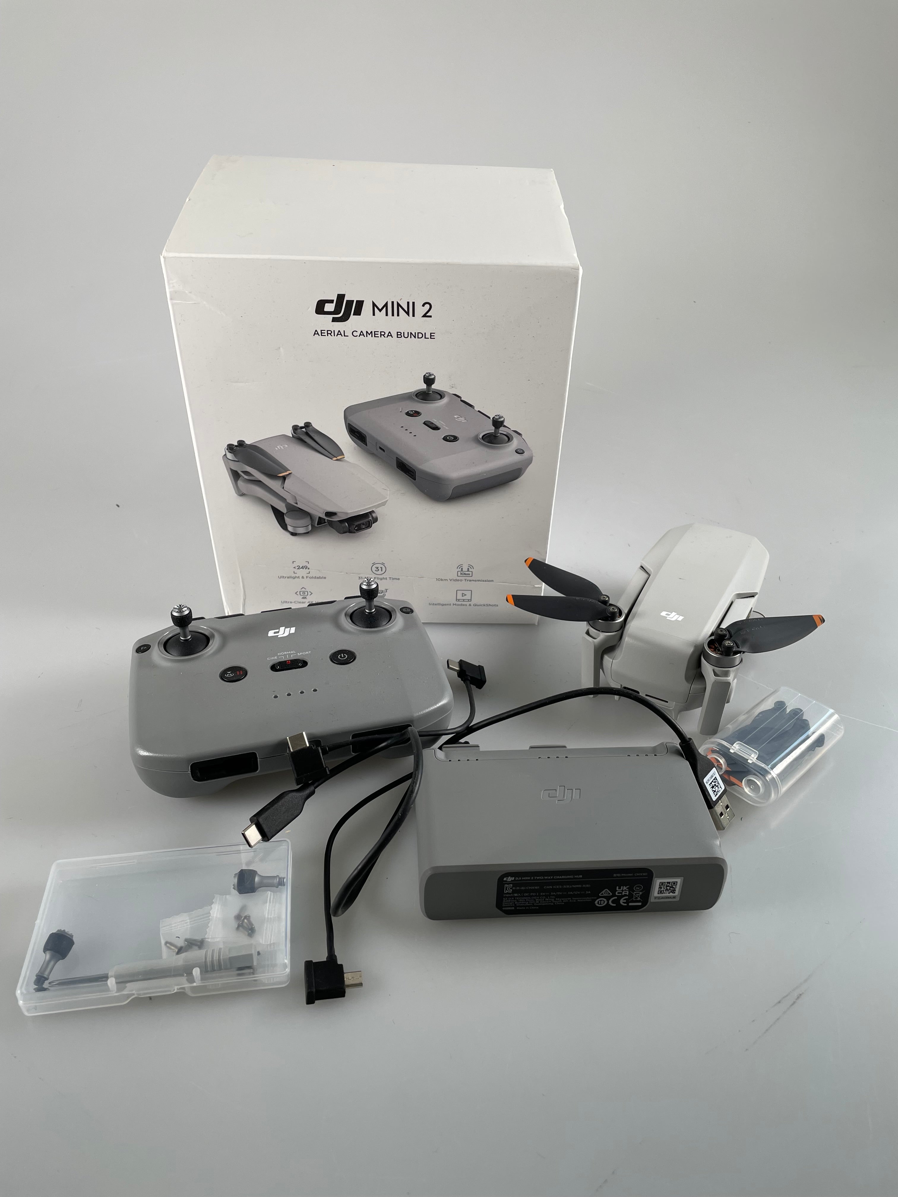 DJI Mini 2 aerial camera bundle drone with Remote Controller Cardinal Camera Used