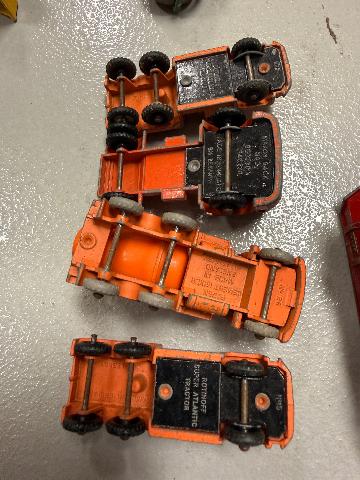 Vintage Lesney Matchbox car lot of 20 construction, work vehicle toys