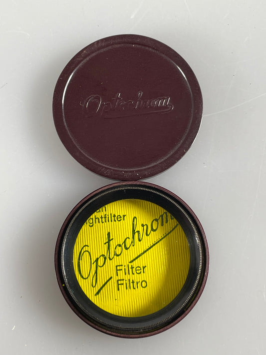 Optochrom Leitz Leica Black A36 Yellow Contrast Camera Lens Filter - 36mm