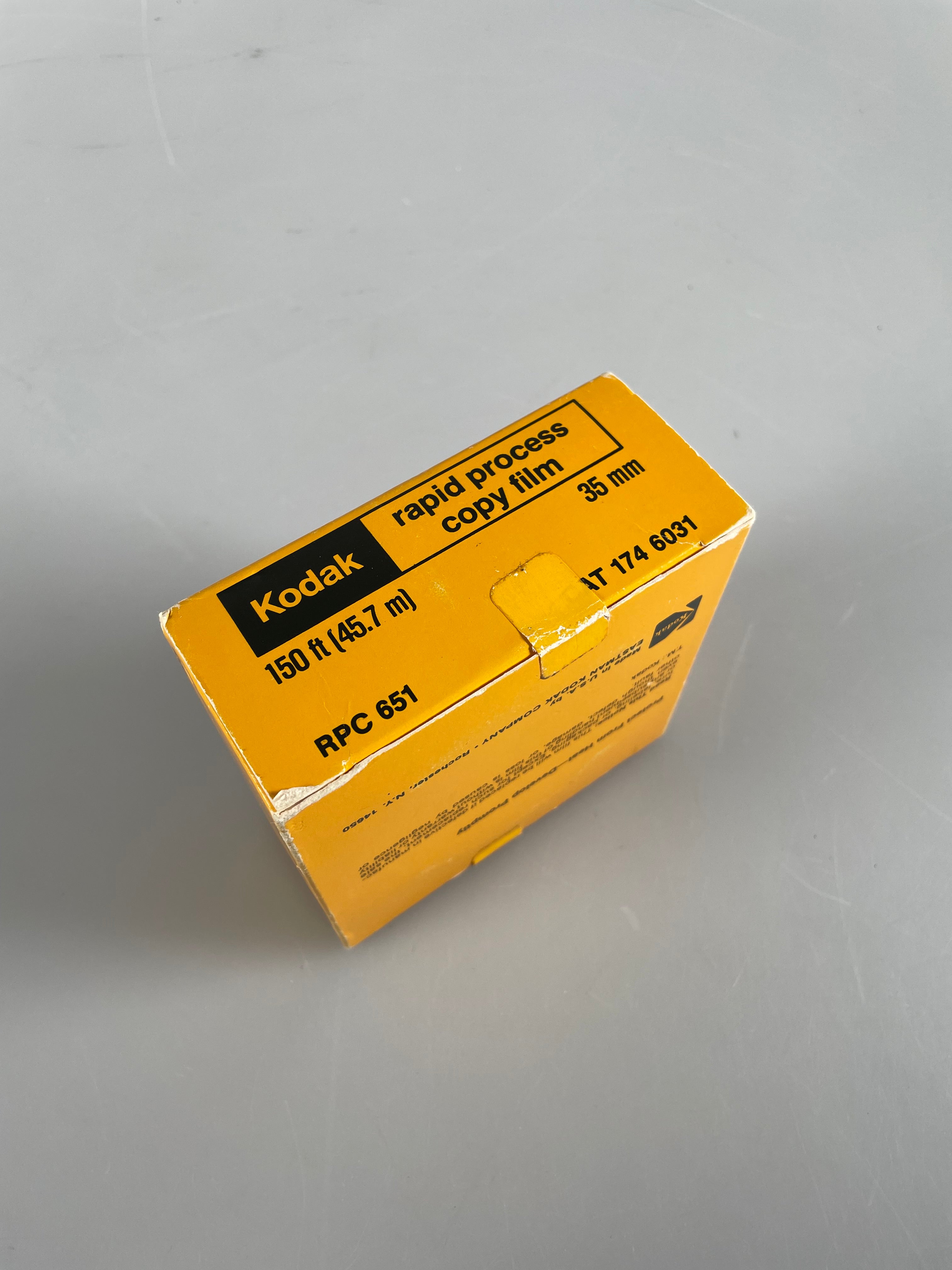 Kodak rapid store process copy film