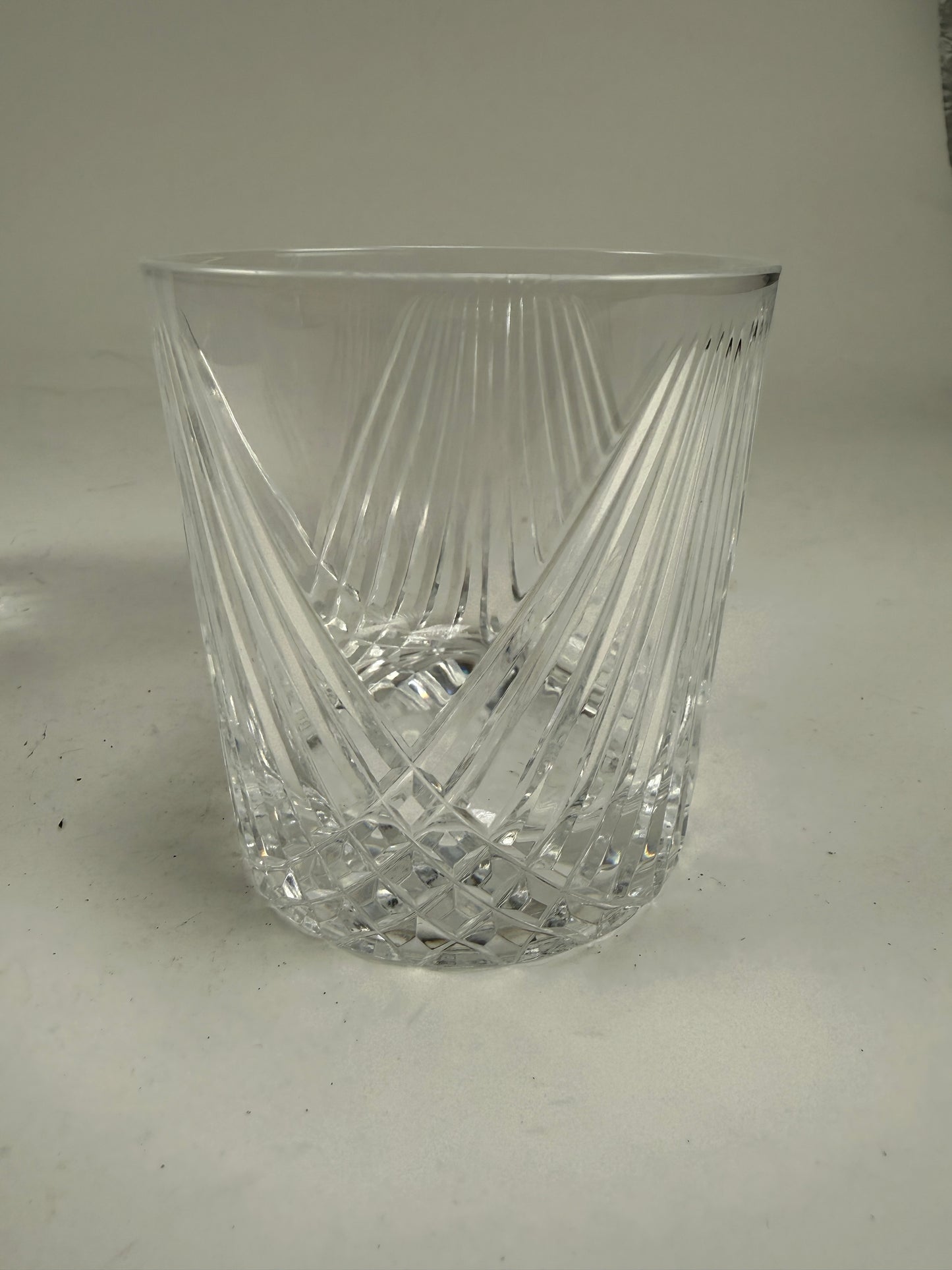 Cut Crystal Rock Rocks/Whiskey Glass set of 2