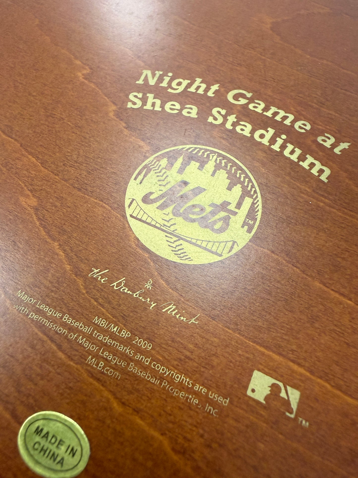 Danbury Mint Stadium MLB Night Game at NY Mets Shea Stadium Baseball Lighted