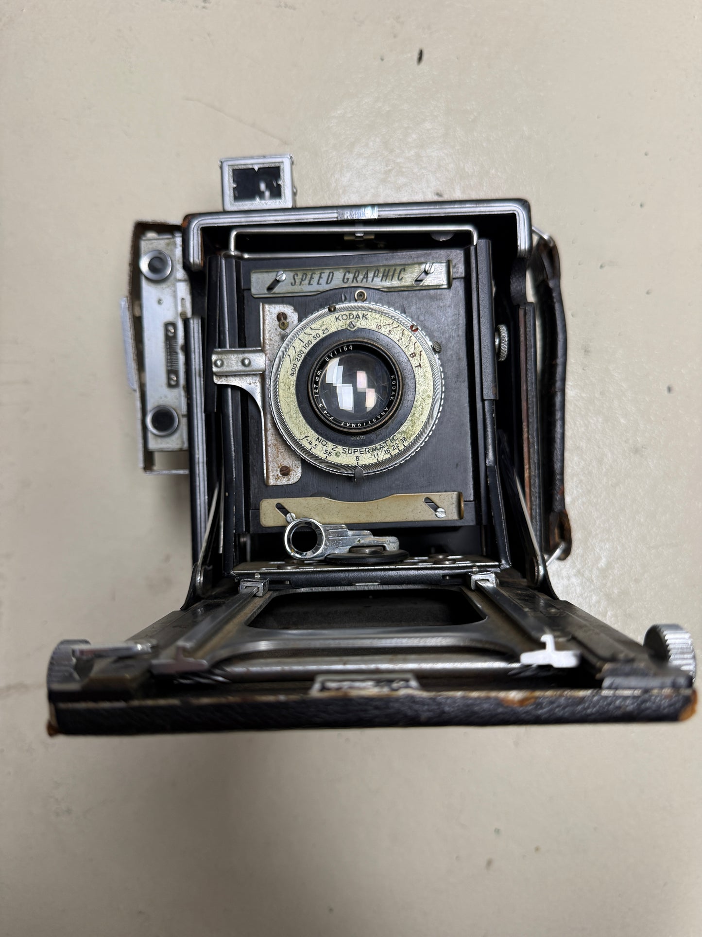 Graflex Speed Graphic 3x4 spring back Large Format Camera w/ Kodak 127mm f4.5 lens
