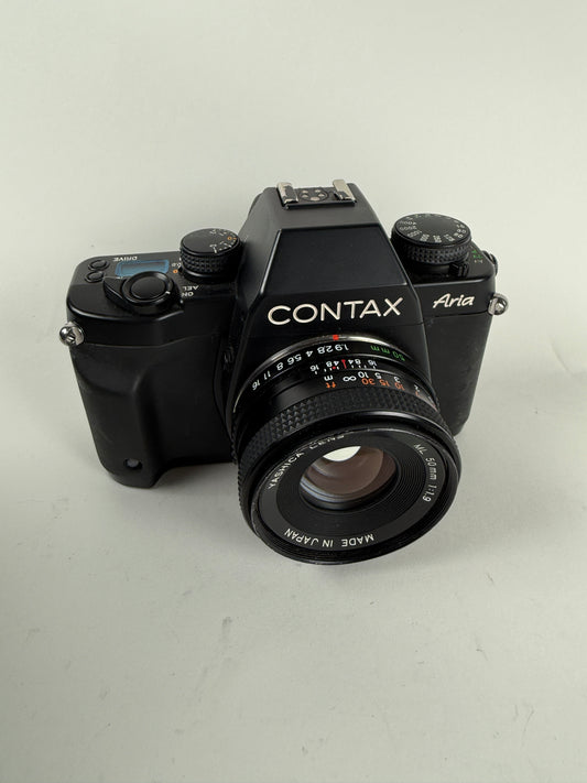 Contax Aria 35mm Film Camera with Yashica 50mm f1.9