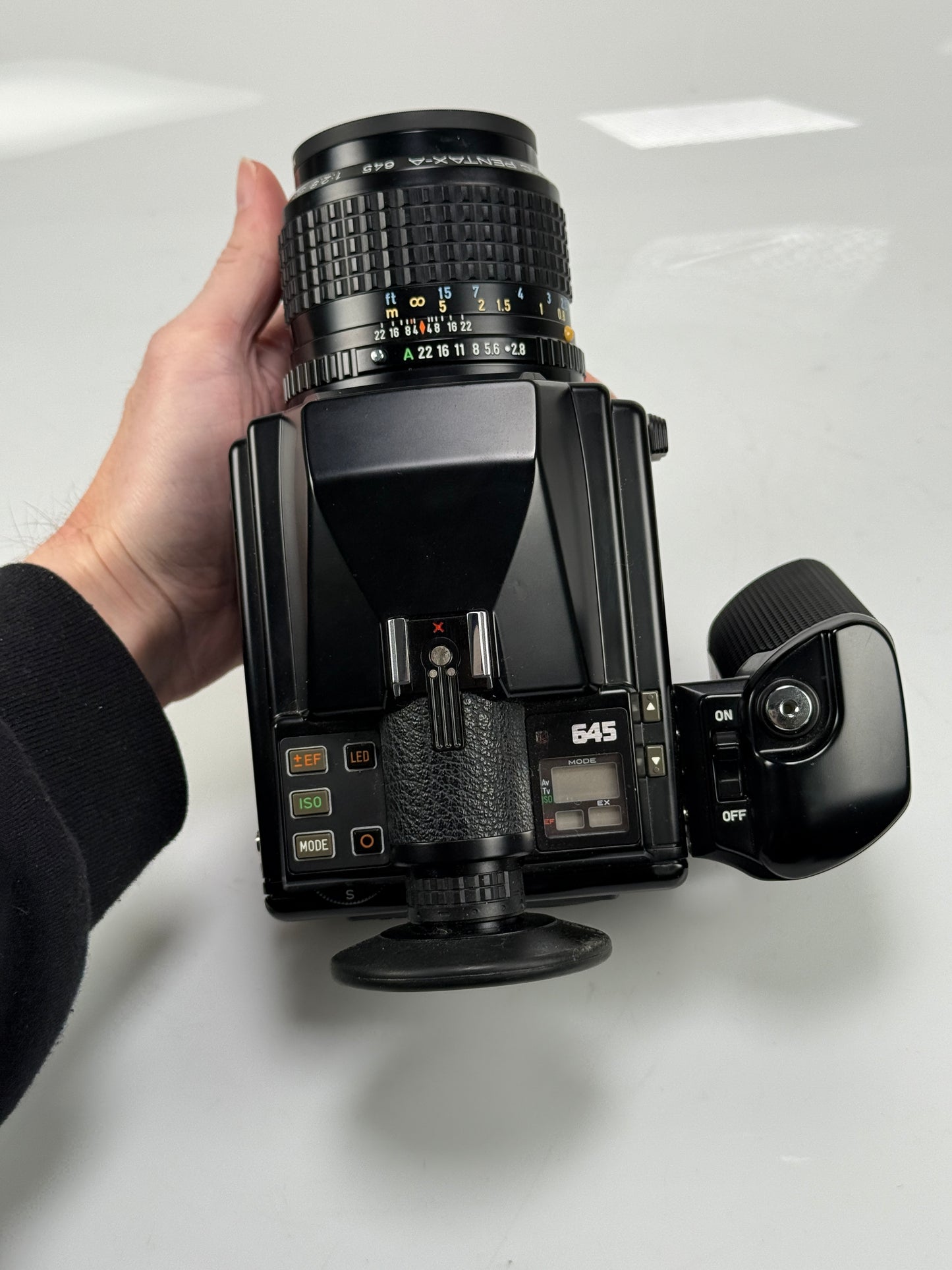 Pentax 645 Medium Format Film Camera Body 120 insert, 55mm f2.8 lens kit