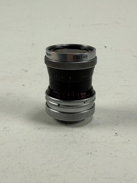 Kern-Paillard Switar 10mm f1.6 H16 RX C mount Cine Lens