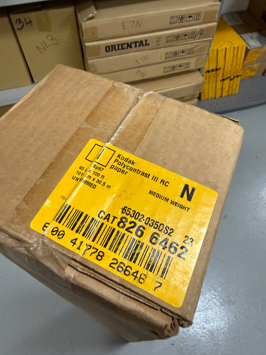 Kodak Polycontrast III RC medium weight N 40 inch x 100ft paper 2 roll