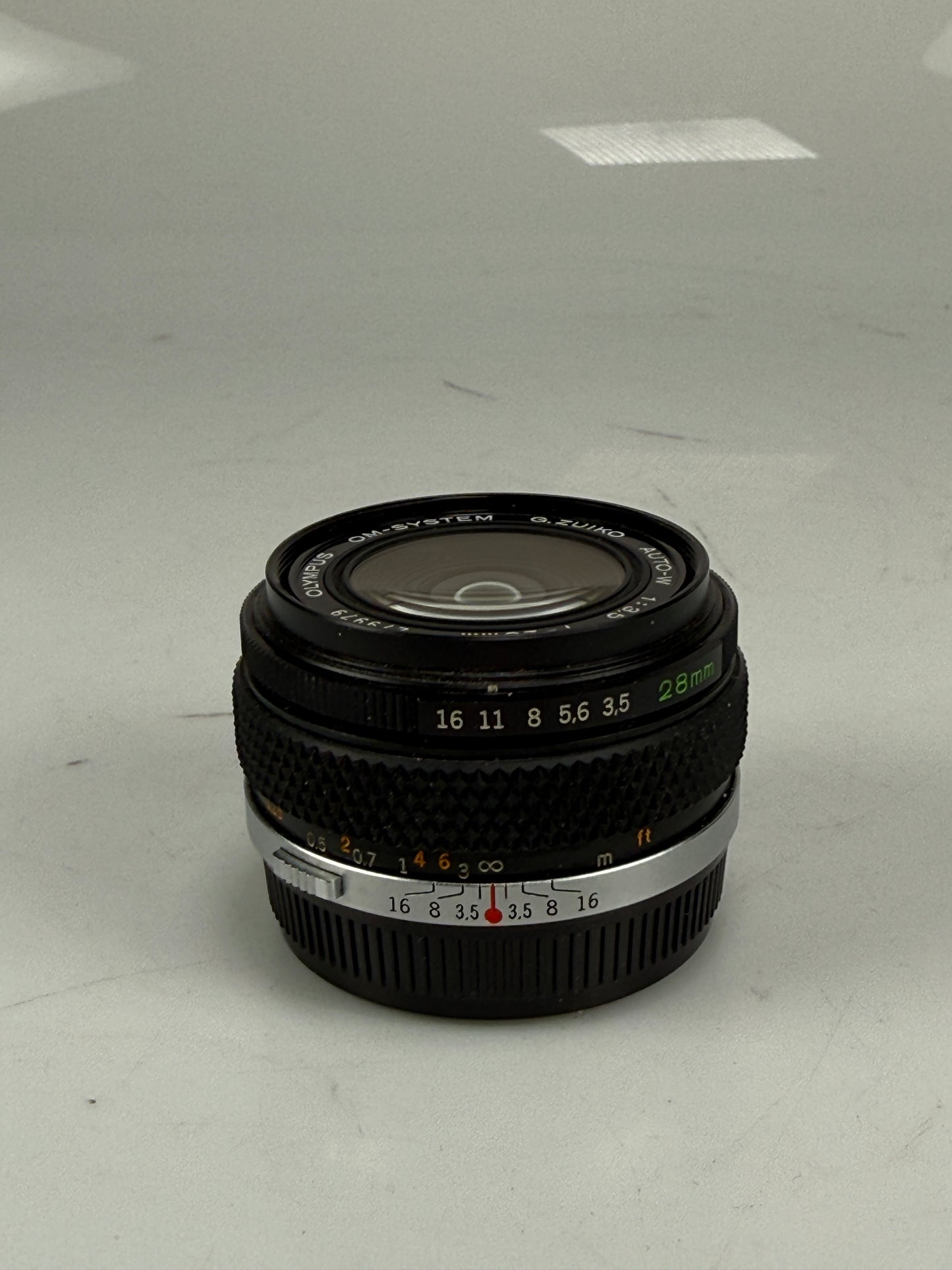 Olympus OM-System Zuiko Auto W 28mm f3.5 MF lens