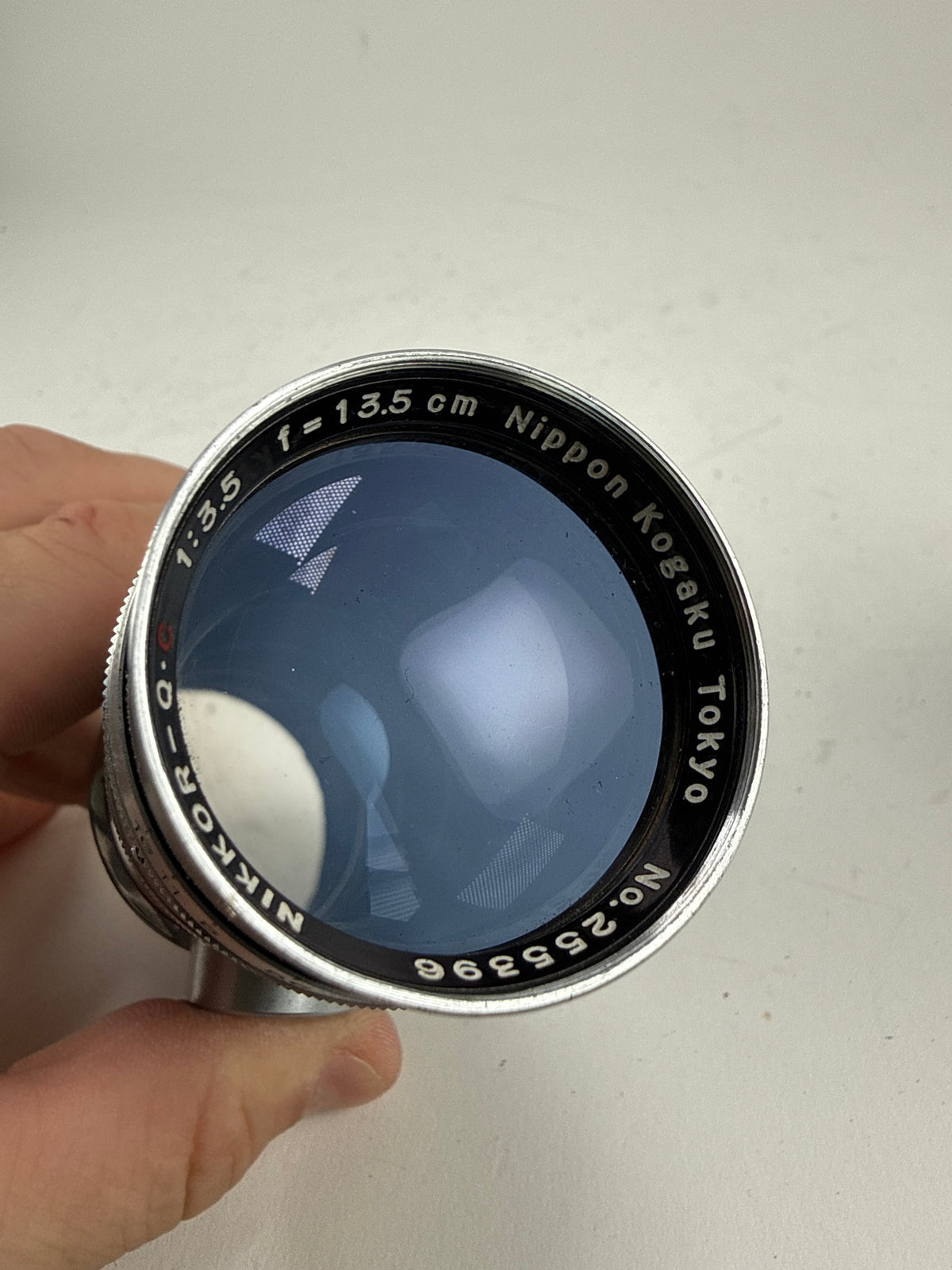 Nikon Nikkor-q.c 13.5cm 135mm f3.5 Lens S mount Nippon Kogaku Tokyo