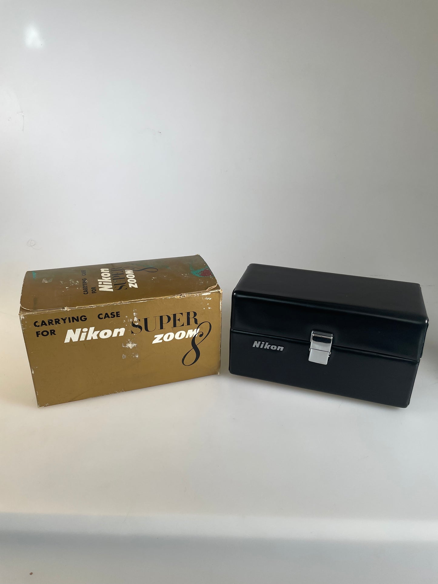 Nikon Super 8 Zoom Camera Carry Case Vintage black leather