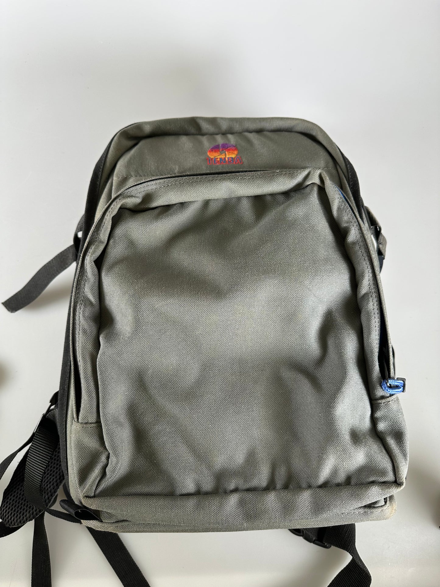 Vintage Grey Gray TENBA canvas Pro CAMERA Equipment backpack BAG