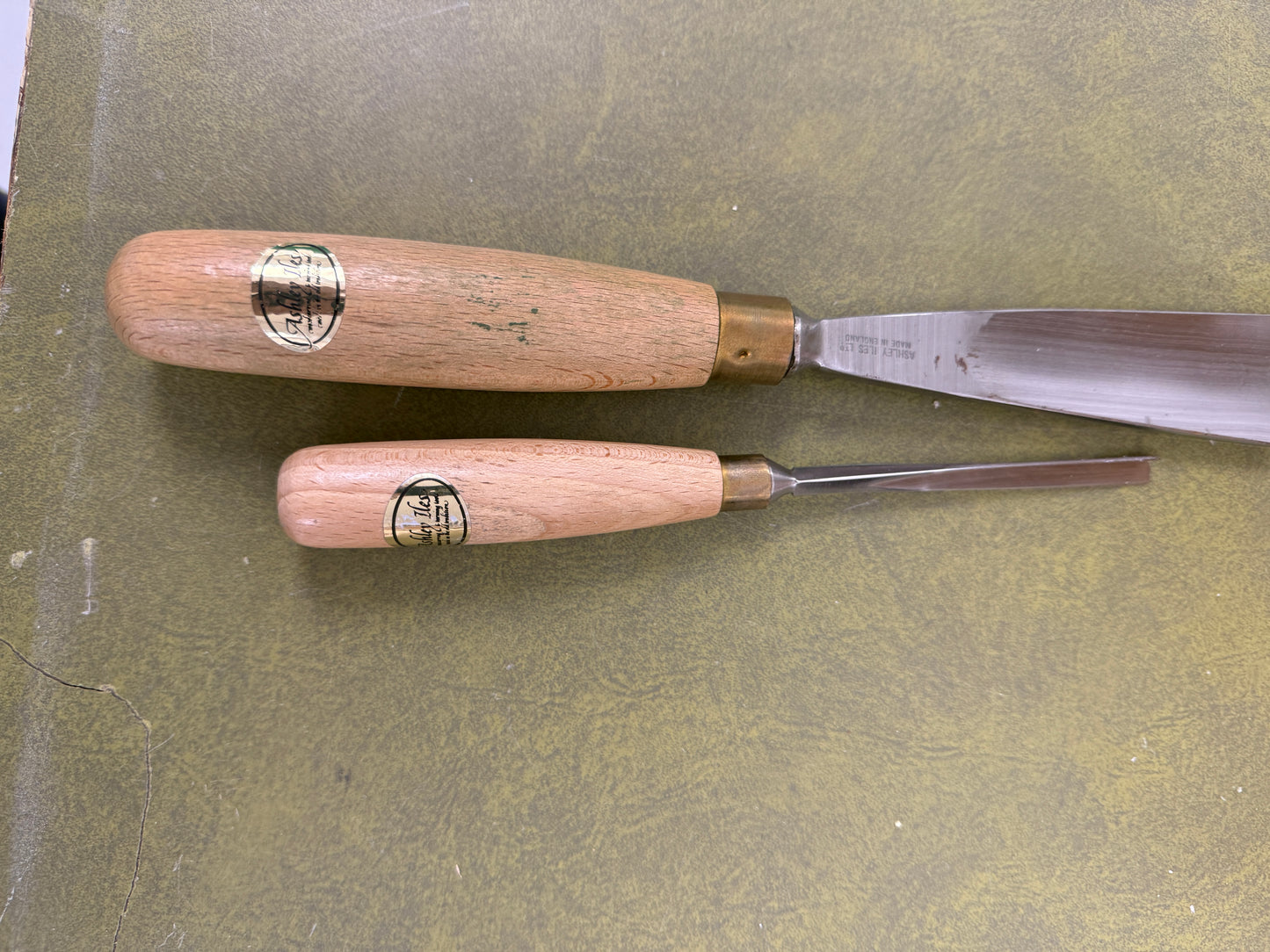 Vintage Ashley Iles Carving Gouge set of 2 Chisels