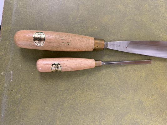 Vintage Ashley Iles Carving Gouge set of 2 Chisels