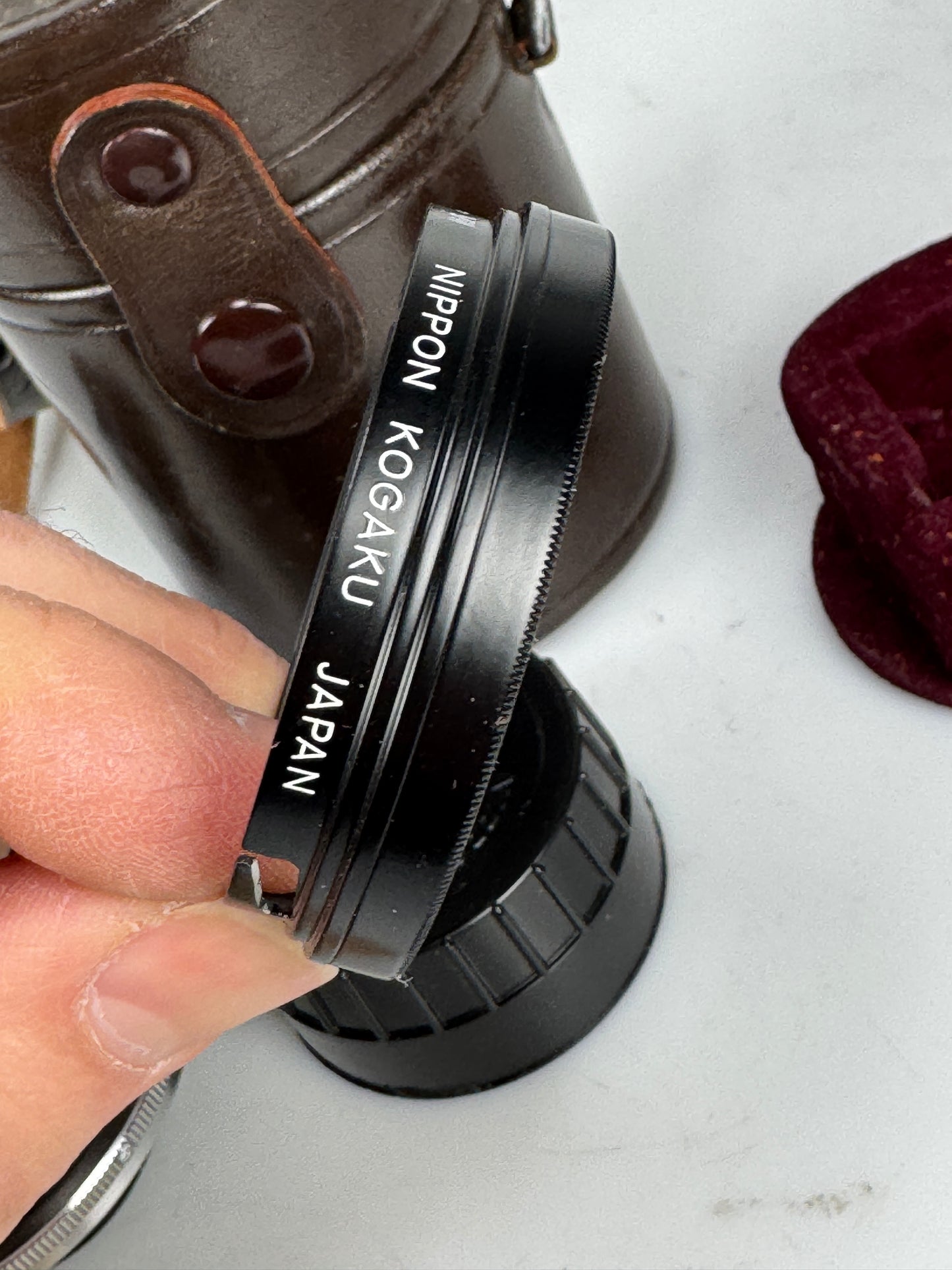 Nikon Nippon Kogaku W-Nikkor Black 2.5cm 25mm F4 Lens S Mount w/ case, finder, hood, etc