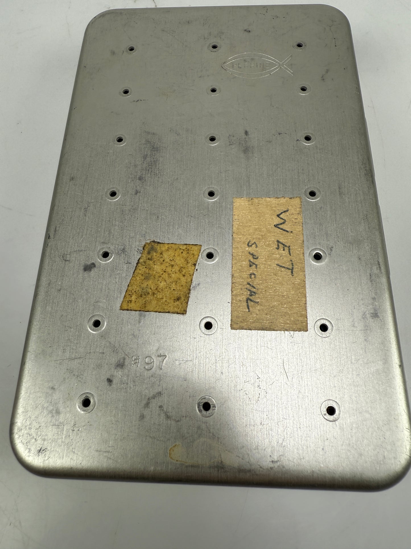 Perrine metal # 97 Fly Box. W/ wet Flies