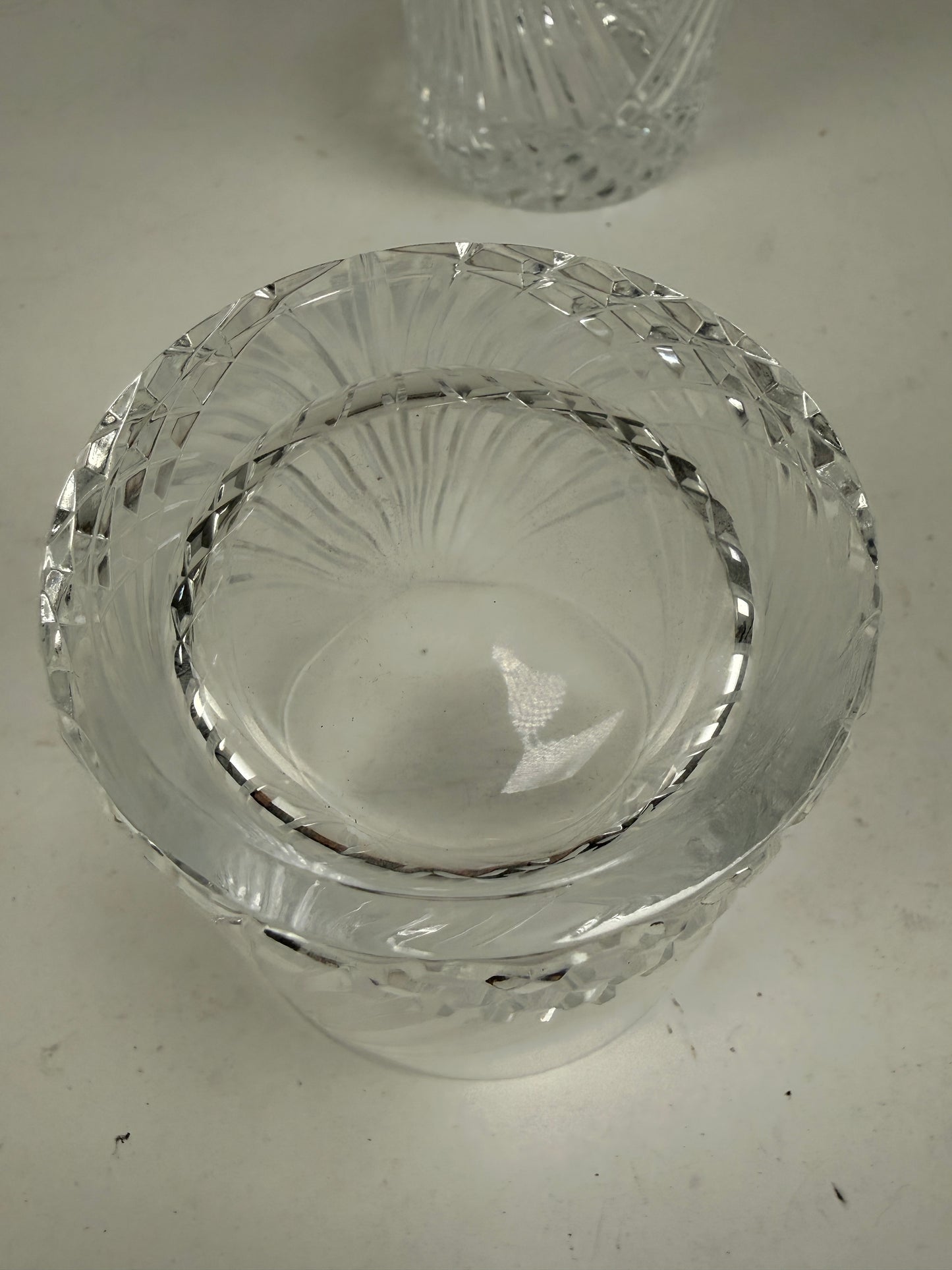 Cut Crystal Rock Rocks/Whiskey Glass set of 2