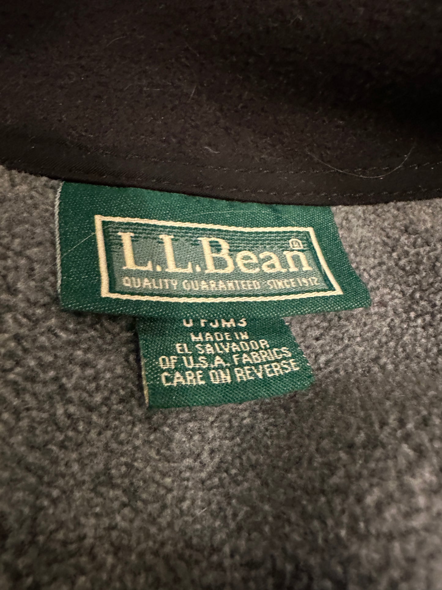 LL Bean Jacket Men Gray Fleece Vintage