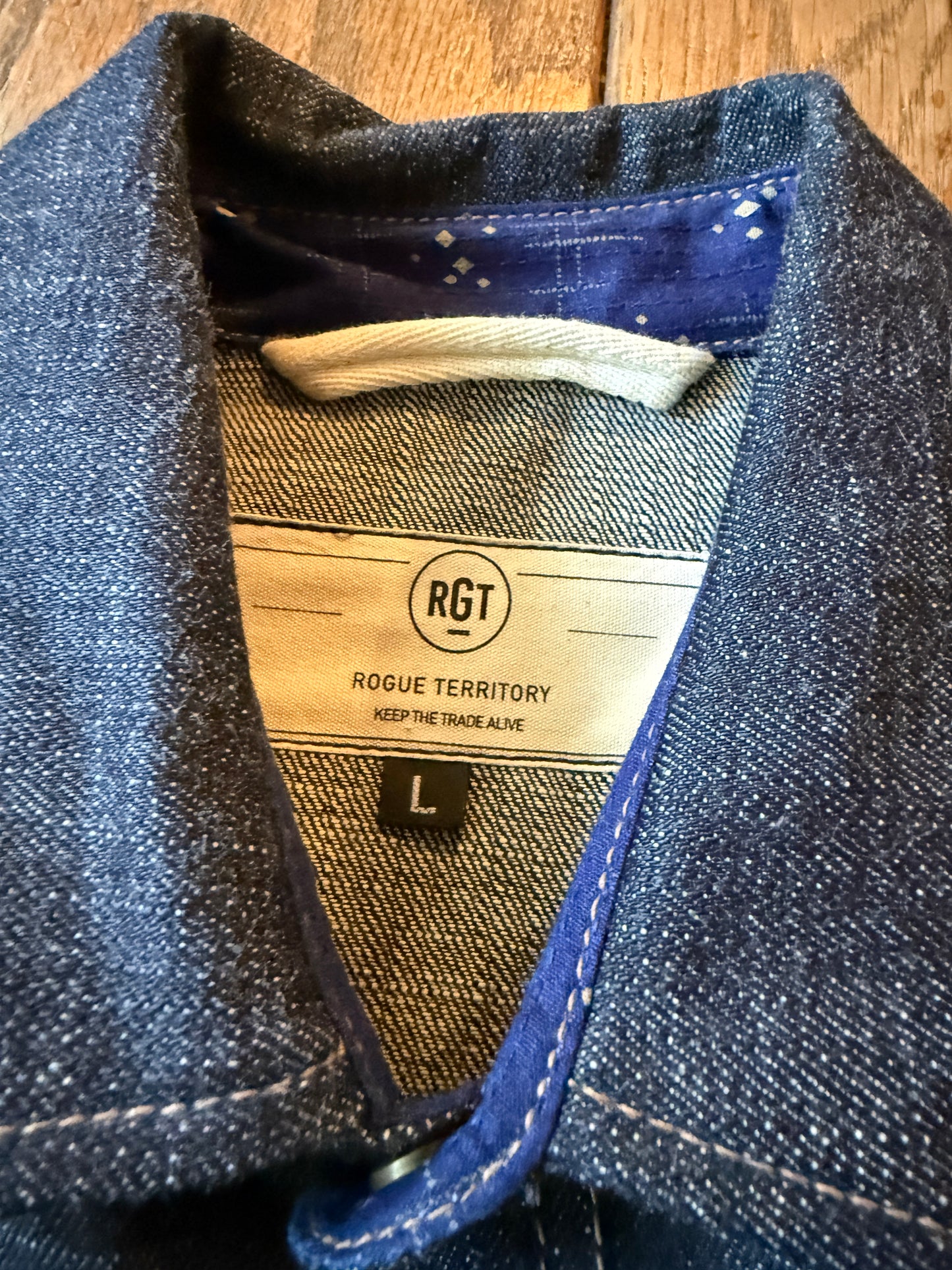 Rogue Territory RGT Japanese Selvedge Denim Service Shirt Jacket $295 – Large