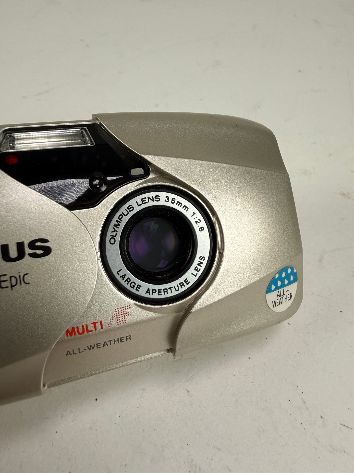 Olympus Stylus Epic DLX MJU II 35mm point and shoot p&s film camera 35mm f2.8 chrome/silver