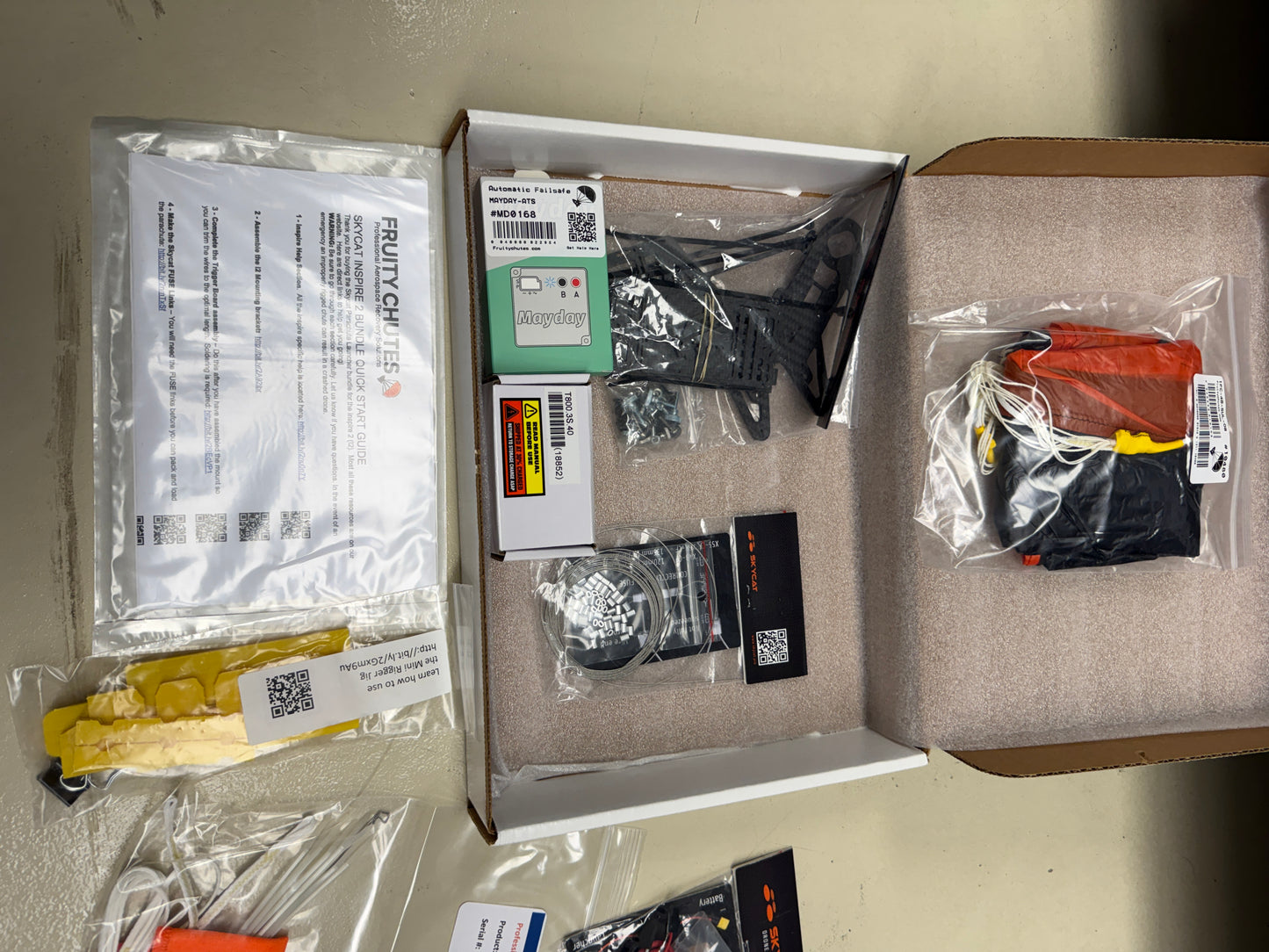 Fruity Chutes SkyCat Drone Parachute with Mayday failsafe Inspire II