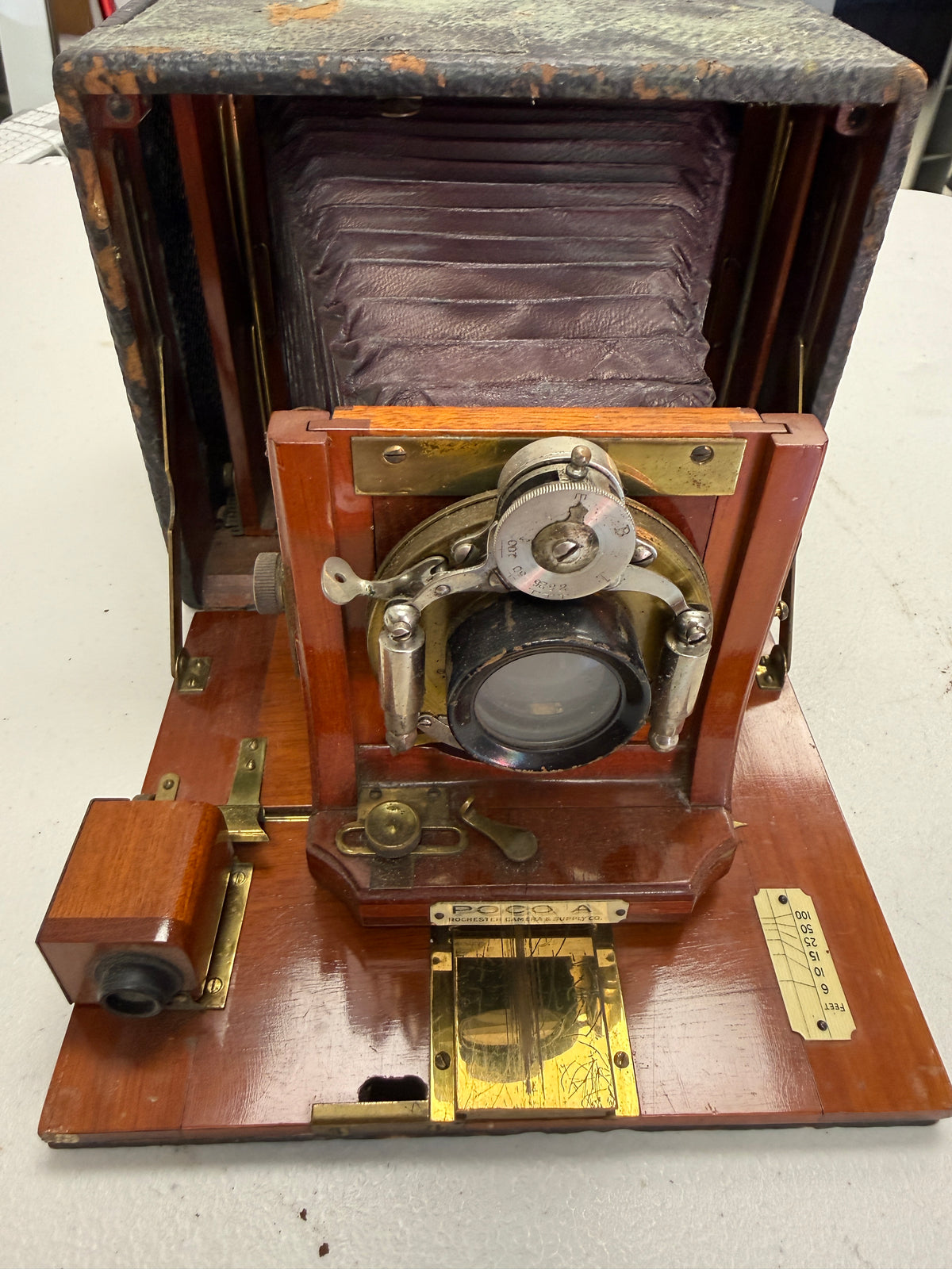 Rochester Camera Co. Poco A 4X5 Folding plate Camera wooden