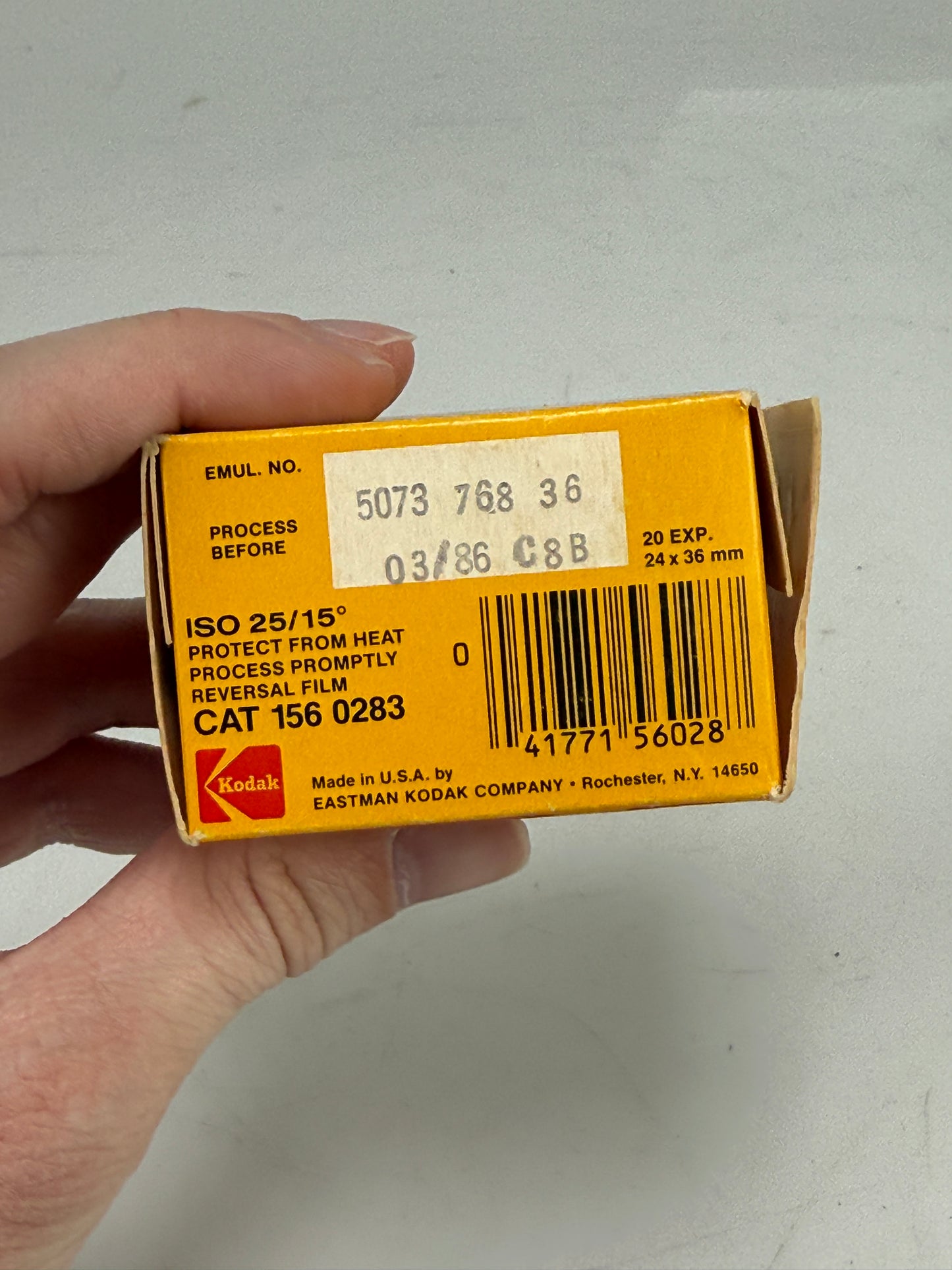 Kodak Kodachrome 25 Professional Color Reversal Film KM 135-20